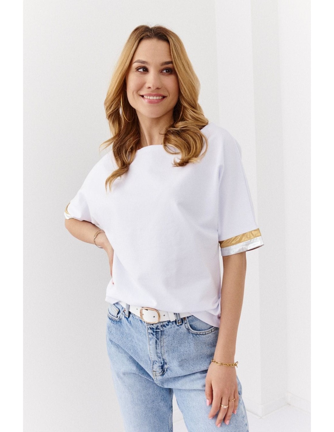 Basic white cotton blouse 0559 - Online store - Boutique